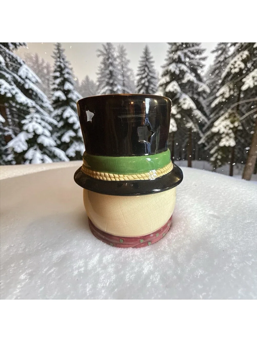Snowman Candle Holder by Ganz Casa Bella 7.5